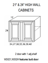 Load image into Gallery viewer, 2 Door with 1 Adj. Shelf High Wall Cabinets
