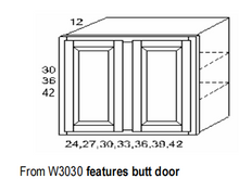 Load image into Gallery viewer, 2 Butt Door with 2 Adj. Shelves 42&quot; Height High Wall Cabinets
